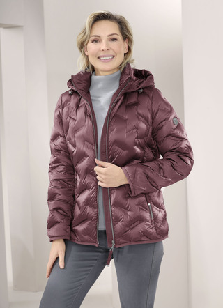 Daunenjacke mit abnehmbarer Kapuze