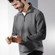Sweatshirts - Troyer in 2 Farben – Farbe DUNKELGRAU MELIERT Sweatshirts - Troyer in 2 Farben, in Größe 046 bis 062, in Farbe DUNKELROT