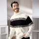 Herrenmode - Rollkragenpullover mit Zopfmuster, in Größe 046 bis 062, in Farbe NATUR-SCHWARZ – Farbe NATUR-SCHWARZ – Ansicht 1