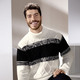 Herrenmode - Rollkragenpullover mit Zopfmuster, in Größe 046 bis 062, in Farbe NATUR-SCHWARZ – Farbe NATUR-SCHWARZ – Ansicht 2