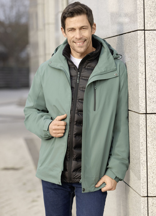 Funktionsjacken - 3-in-1-Funktionsjacke von „LPO“ Funktionsjacken - 3-in-1-Funktionsjacke von „LPO“, in Größe 048 bis 058, in Farbe GRÜN-SCHWARZ