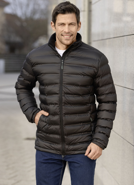 Funktionsjacken - 3-in-1-Funktionsjacke von „LPO“, in Größe 048 bis 058, in Farbe GRÜN-SCHWARZ Ansicht 3