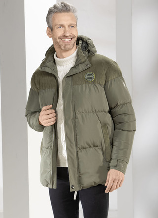 Steppjacke mit Cordbesatz