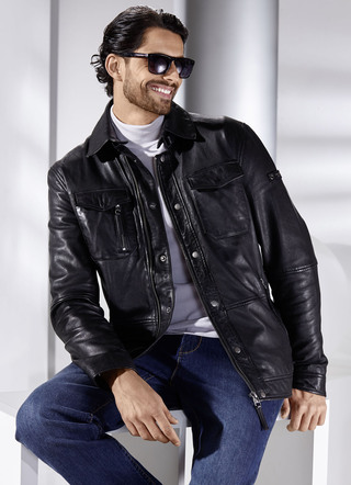Lederkurzjacke von „Cabrini“