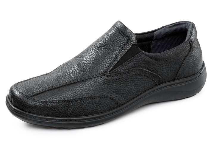 Slipper & Schnürschuhe - GINO GALANTE, klassische Herren-Slipper, mit herausnehmbarem Fußbett, in Größe 040 bis 046, in Farbe SCHWARZ Ansicht 1