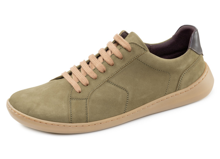 Slipper & Schnürschuhe - GINO GALANTE, bequeme Herren-Barfußschuhe, mit herausnehmbarem Fußbett, in Größe 040 bis 046, in Farbe OLIV Ansicht 1