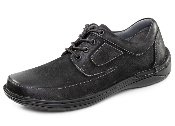 Slipper & Schnürschuhe - GINO GALANTE, klassische Herren-Schnürschuhe, mit herausnehmbarem Fußbett, in Größe 040 bis 046, in Farbe SCHWARZ Ansicht 1
