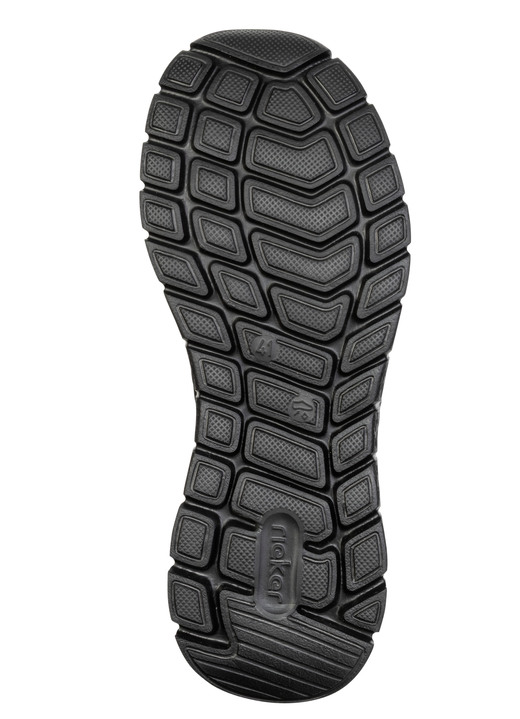 Slipper & Schnürschuhe - Rieker, leichte Herren-Slipper, mit verstärkter Hinterkappe, in Größe 040 bis 046, in Farbe SCHWARZ Ansicht 3