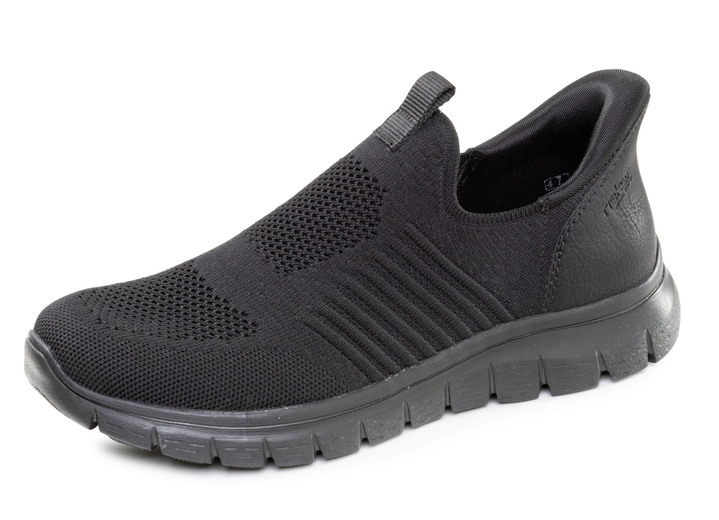 Slipper & Schnürschuhe - Rieker, leichte Herren-Slipper, mit verstärkter Hinterkappe, in Größe 040 bis 046, in Farbe SCHWARZ Ansicht 1