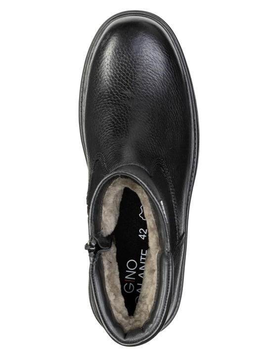 Stiefeletten - GINO GALANTE, gefütterte Herren-Stiefel, Winterschuhe, mit Lammfell, in Größe 040 bis 046, in Farbe SCHWARZ Ansicht 2