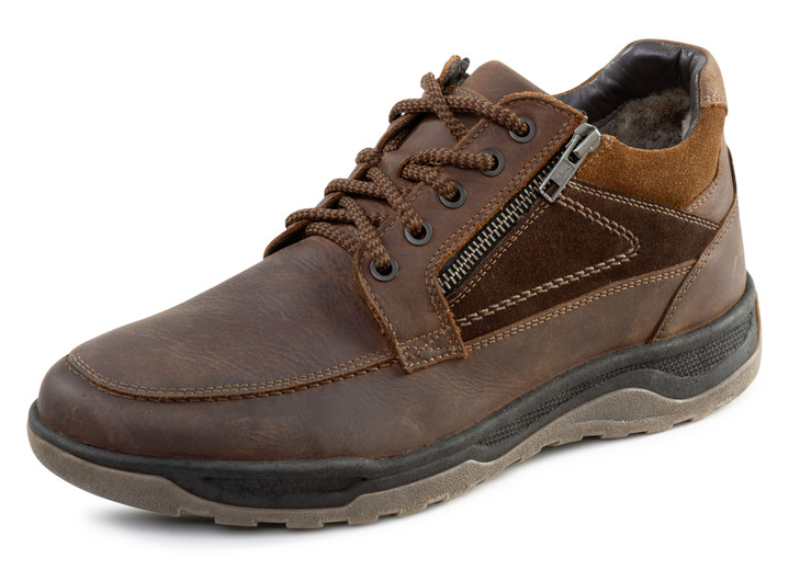 Stiefeletten - GINO GALANTE, gefütterte Herren-Boots, Winterschuhe, mit Lammfell, in Größe 040 bis 046, in Farbe MARONE Ansicht 1