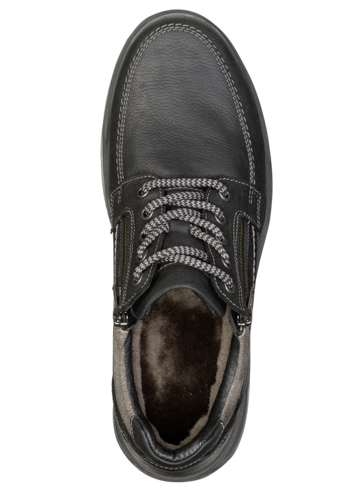 Stiefeletten - GINO GALANTE, gefütterte Herren-Boots, Winterschuhe, mit Lammfell, in Größe 040 bis 046, in Farbe SCHWARZ Ansicht 2