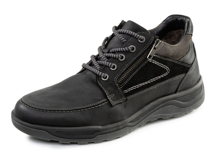 Stiefeletten - GINO GALANTE, gefütterte Herren-Boots, Winterschuhe, mit Lammfell, in Größe 040 bis 046, in Farbe SCHWARZ Ansicht 1