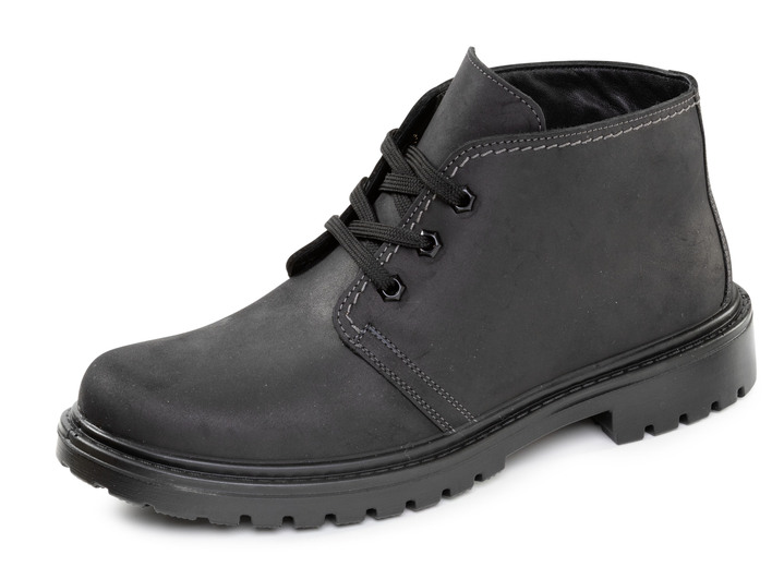 Stiefeletten - GINO GALANTE, gefütterte Herren-Boots, Winterschuhe, Weite H, mit Lammfell, in Größe 040 bis 047, in Farbe SCHWARZ Ansicht 1