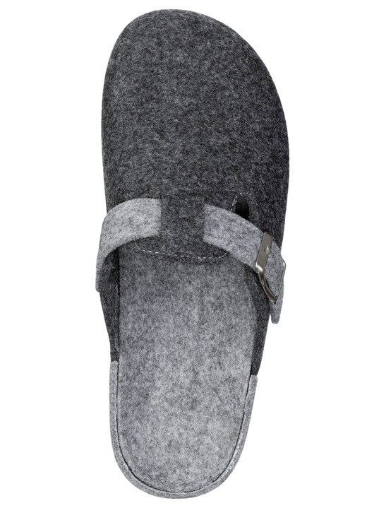 Hausschuhe - Klassische Herren-Hausschuhe, aus Wollfilz, in Größe 041 bis 046, in Farbe MARINE Ansicht 5