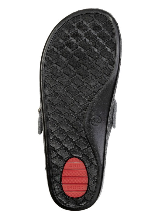 Hausschuhe - Klassische Herren-Hausschuhe, aus Wollfilz, in Größe 041 bis 046, in Farbe MARINE Ansicht 6