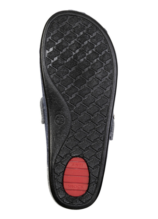 Hausschuhe - Klassische Herren-Hausschuhe, aus Wollfilz, in Größe 041 bis 046, in Farbe GRAU Ansicht 6