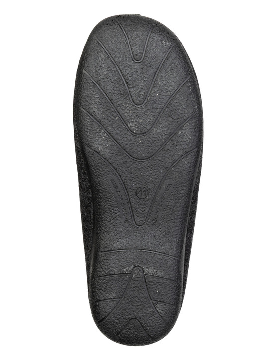 Hausschuhe - Klassische Herren-Hausschuhe, aus Wollfilz, in Größe 040 bis 046, in Farbe BLAU Ansicht 6