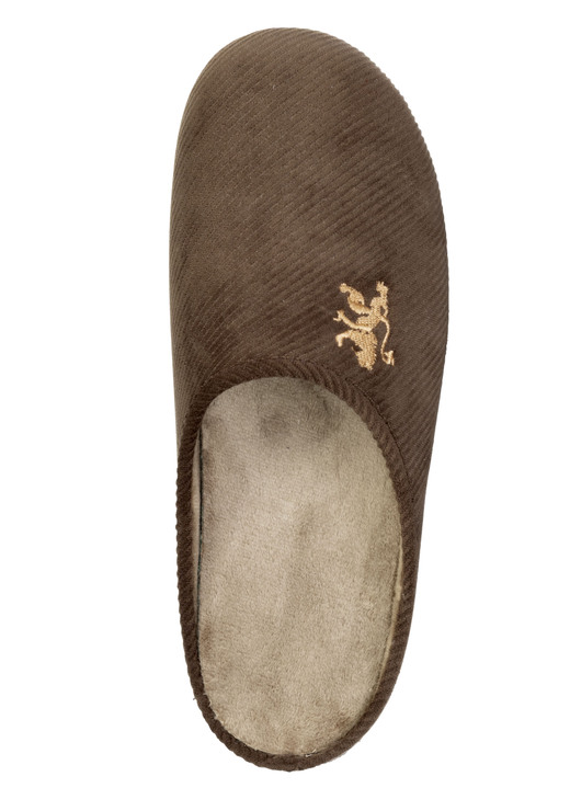 Herrenmode - Elegante Herren-Hausschuhe, mit herausnehmbarem Fußbett, in Größe 040 bis 046, in Farbe MARINE Ansicht 5