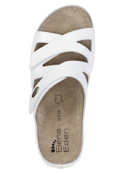Sandaletten & Pantoletten - ELENA EDEN Pantolette aus Nappaleder, in Größe 036 bis 042, in Farbe WEISS Ansicht 2