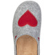 Hausschuhe - Laurina, klassische Damen-Hausschuhe, mit herausnehmbarem Fußbett, in Größe 035 bis 041, in Farbe ROT – Farbe GRAU – Ansicht 2