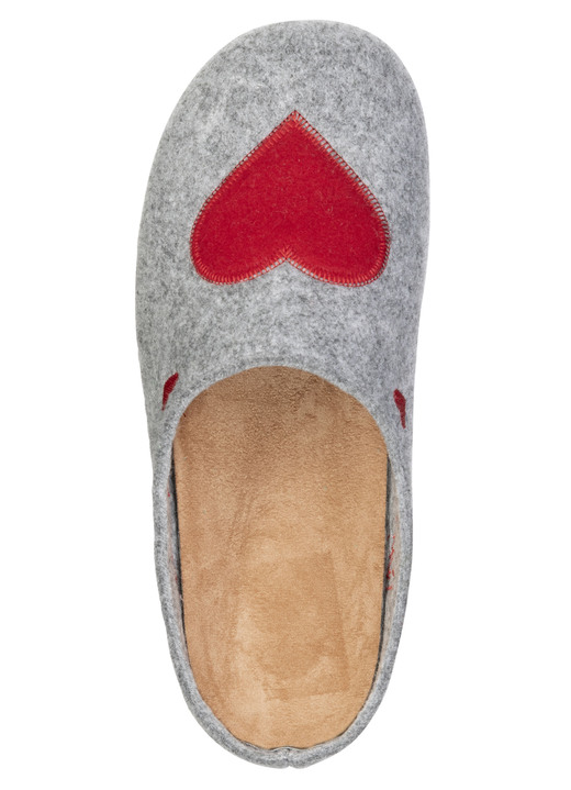 Hausschuhe - Laurina, klassische Damen-Hausschuhe, mit herausnehmbarem Fußbett, in Größe 035 bis 041, in Farbe ROT Ansicht 12