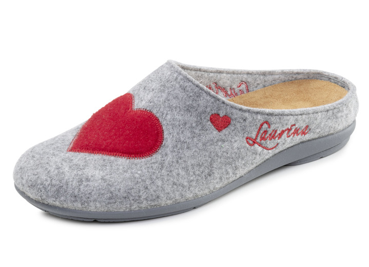 Hausschuhe - Laurina, klassische Damen-Hausschuhe, mit herausnehmbarem Fußbett, in Größe 035 bis 041, in Farbe ROT Ansicht 11