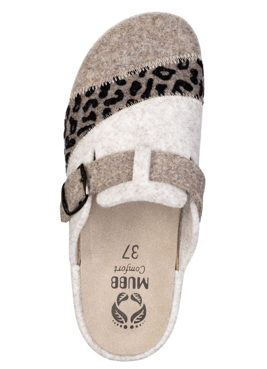 Hausschuhe - Mubb, klassische Damen-Hausschuhe, Weite H, mit herausnehmbarem Fußbett, in Größe 036 bis 042, in Farbe ANTHRAZIT-HELLGRAU Ansicht 8