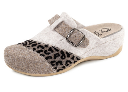 Mubb, klassische Damen-Hausschuhe, Weite H, mit herausnehmbarem Fußbett