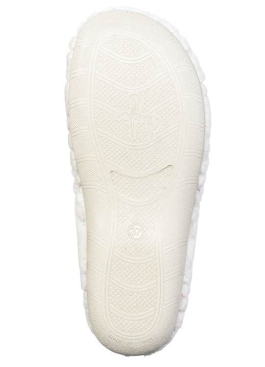 Hausschuhe - Laurina, gefütterte Damen-Hausschuhe, mit anatomisch geformtem Fußbett, in Größe 036 bis 042, in Farbe ECRU Ansicht 3