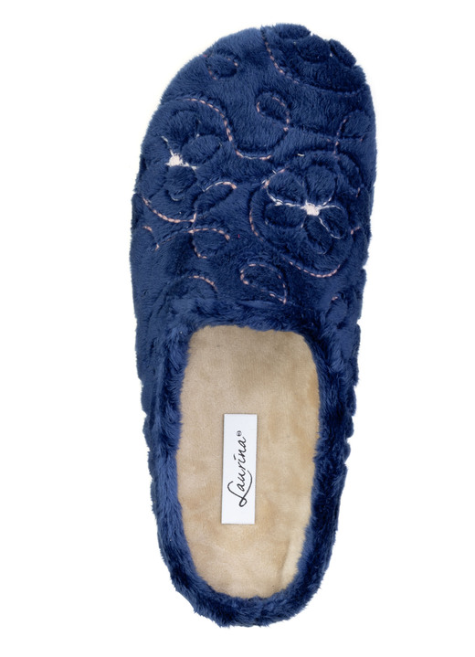 Hausschuhe - Laurina, gefütterte Damen-Hausschuhe, mit anatomisch geformtem Fußbett, in Größe 036 bis 042, in Farbe ECRU Ansicht 5