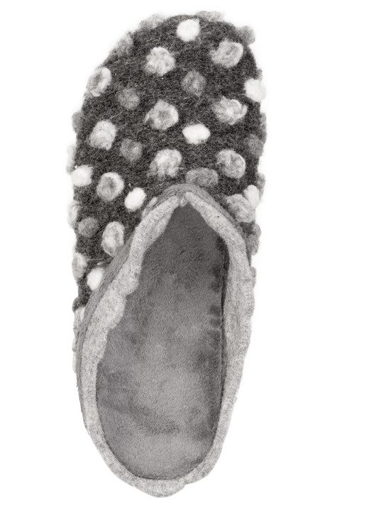 Hausschuhe - Laurina, klassische Damen-Hausschuhe, mit herausnehmbarem Fußbett, in Größe 036 bis 042, in Farbe GRÜN-BUNT Ansicht 5