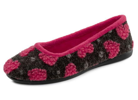 Laurina, stylische Damen-Ballerinas, mit Herzchen-Dessin