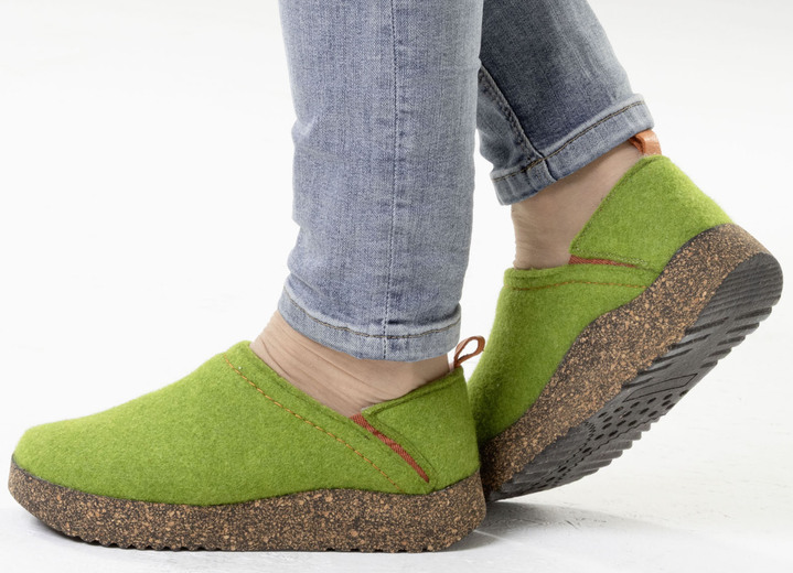 Hausschuhe - Gemini, komfortable Damen-Hausschuhe, Weite G, mit herausnehmbarem Fußbett, in Größe 036 bis 042, in Farbe ROT Ansicht 7