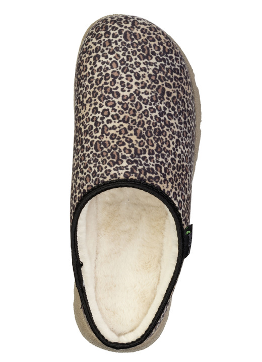 Hausschuhe - Laurina, modische Damen-Hausschuhe, mit Plüsch, in Größe 036 bis 042, in Farbe BRAUN Ansicht 2