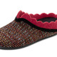 Damenmode - Laurina, klassische Damen-Hausschuhe, mit herausnehmbarem Fußbett, in Größe 036 bis 042, in Farbe SCHWARZ-ROT-BUNT – Farbe SCHWARZ-ROT-BUNT – Ansicht 1