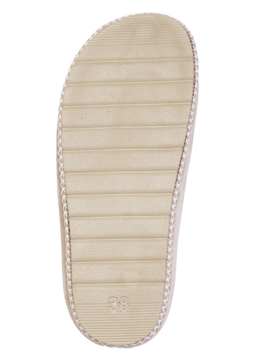 Hausschuhe - Laurina, klassische Damen-Hausschuhe, Weite G, mit gemusterter Bordüre, in Größe 036 bis 042, in Farbe SCHWARZ Ansicht 10