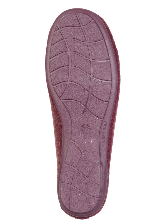 Hausschuhe - Laurina, klassische Damen-Hausschuhe, mit herausnehmbarem Fußbett, in Größe 036 bis 042, in Farbe BORDEAUX Ansicht 3