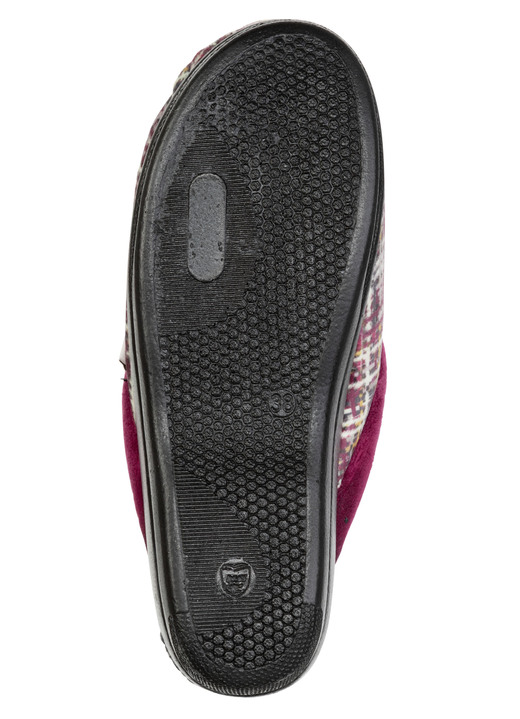 Hausschuhe - Klassische Damen-Hausschuhe, Weite G, mit angenehmer Polsterung, in Größe 036 bis 041, in Farbe BORDEAUX Ansicht 3