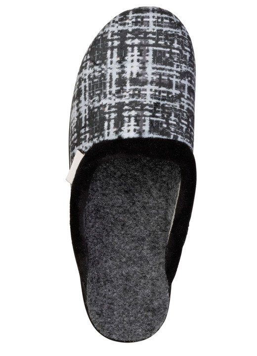 Hausschuhe - Klassische Damen-Hausschuhe, Weite G, mit angenehmer Polsterung, in Größe 036 bis 041, in Farbe SCHWARZ Ansicht 2