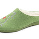 Hausschuhe - Warme Damen-Hausschuhe, mit Wolle, in Größe 036 bis 041, in Farbe MARINE – Farbe GRÜN – Ansicht 1