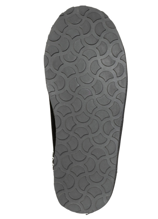 Hausschuhe - ELENA EDEN, warme Damen-Clogs, mit Lammfell, in Größe 036 bis 042, in Farbe SCHWARZ Ansicht 3