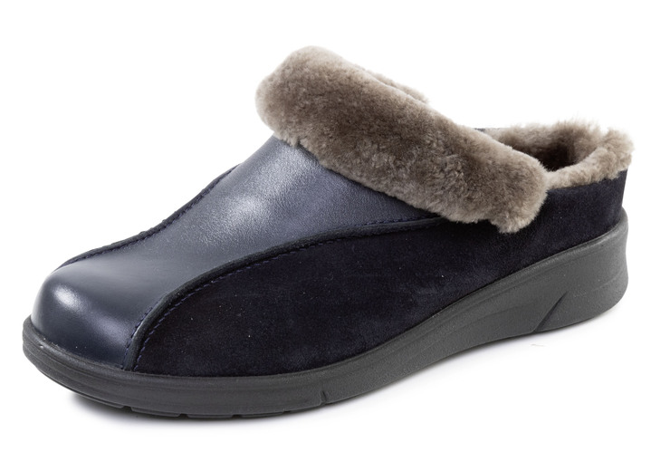 Hausschuhe - ELENA EDEN, warme Damen-Hausschuhe, Weite H, mit Lammfell, in Größe 036 bis 041, in Farbe BURGUND Ansicht 4