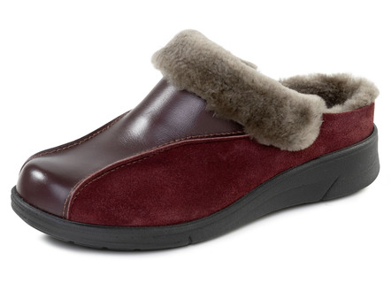 ELENA EDEN, warme Damen-Hausschuhe, Weite H, mit Lammfell