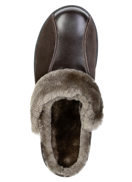 Hausschuhe - ELENA EDEN, warme Damen-Hausschuhe, Weite H, mit Lammfell, in Größe 036 bis 041, in Farbe BURGUND Ansicht 8