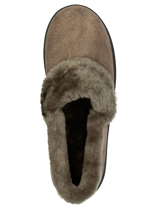 Hausschuhe - ELENA EDEN, warme Damen-Hausschuhe, Weite H, mit Lammfell, in Größe 036 bis 041, in Farbe MARINE Ansicht 8