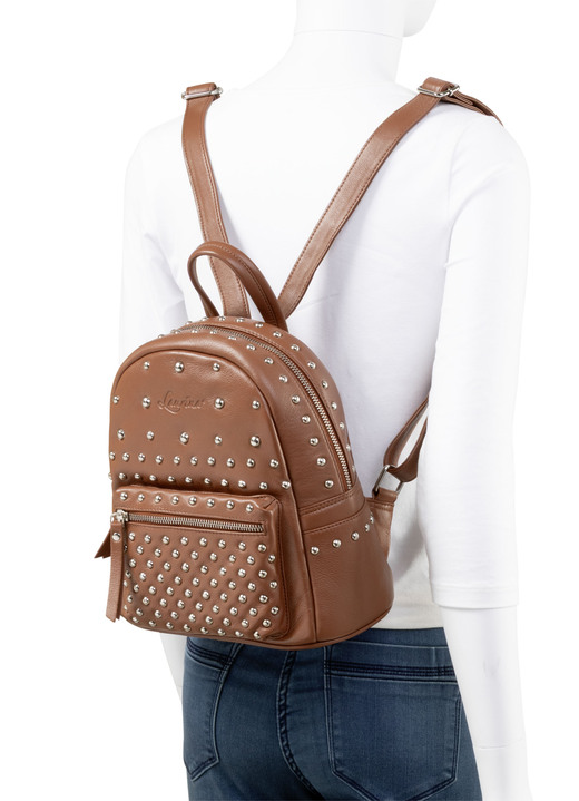 Taschen - Laurina, Rucksack, Damen, mit zwei verstellbaren Umhängeriemen, in Farbe SCHWARZ Ansicht 6