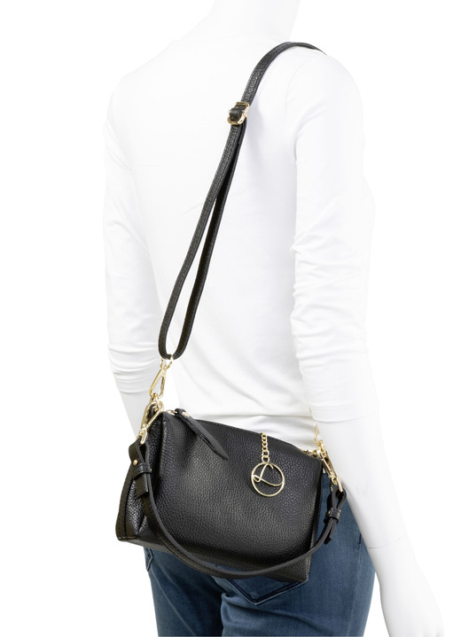 Taschen - Laurina, Mini-Tasche, Damen, mit abnehmbarem, verstellbarem Umhängeriemen, in Farbe SCHWARZ Ansicht 3