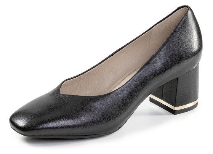 Damenmode - ELENA EDEN, elegante Damen-Pumps, Weite G, mit Lederfutter, in Größe 3 1/2 bis 8, in Farbe SCHWARZ Ansicht 1