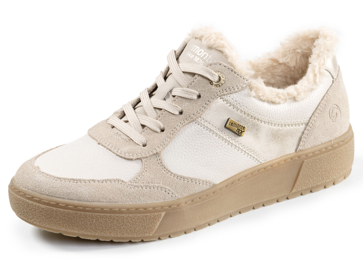 Slipper & Schnürschuhe - Remonte, bequeme Damen-Sneaker, Winterschuhe, Weite G, mit herausnehmbarem Fußbett, in Größe 036 bis 042, in Farbe BEIGE Ansicht 1